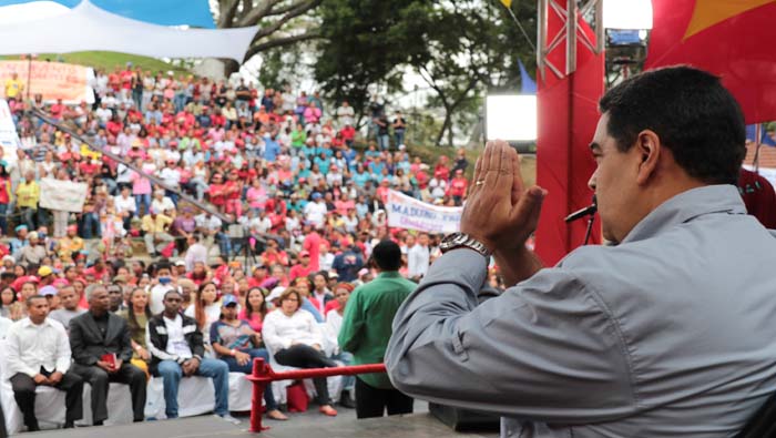 Nicolás Maduro encabezó el miércoles un acto por los 50 años del asesinato de Martin Luther King.
