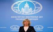 "EEUU, Reino Unido y Francia deben responder por los ataques a Siria", señaló Zajárova.