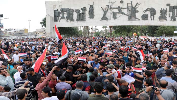 En la Plaza Tahrir gran cantidad de iraquíes manifestaron su repudio.