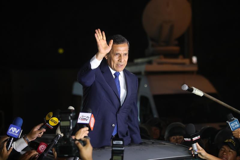 Ollanta Humala se dirige a al prensa tras su excarcelación