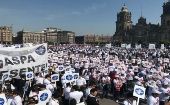 En el marco del 1° de mayo, sindicatos y trabajadores se movilizaron desde distintos puntos de la ciudad de México.