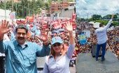 El candidato a la reelección, Nicolás Maduro, y Javier Bertucci recorrieron varios estados de Venezuela.