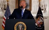 "Los países que busquen aliarse con irán sobre el acuerdo nuclear serán sancionados", expresó Trump.