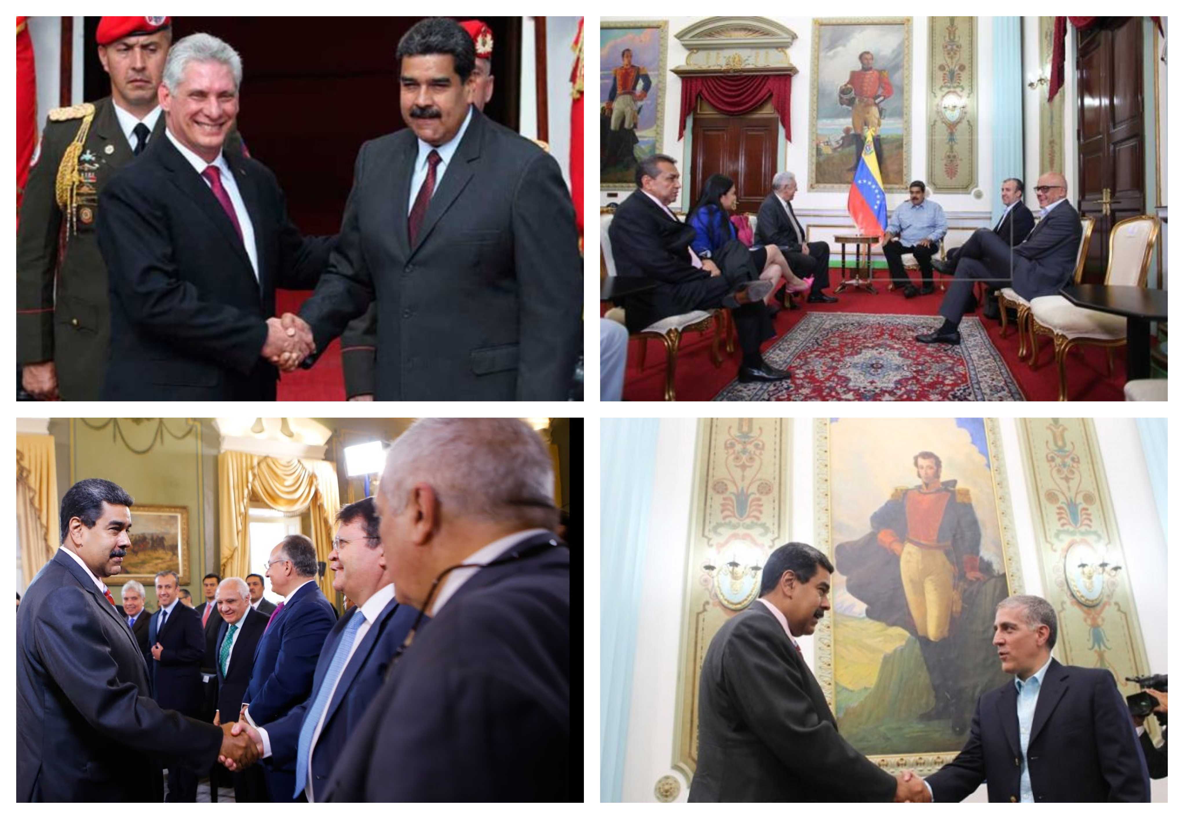 Reuniones con varios sectores de Venezuela y la visita del presidente de Cuba fueron parte de la primera semana.