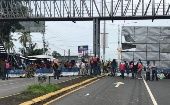 Manifestantes bloquean el acceso a la ciudad de Masaya, Nicaragua