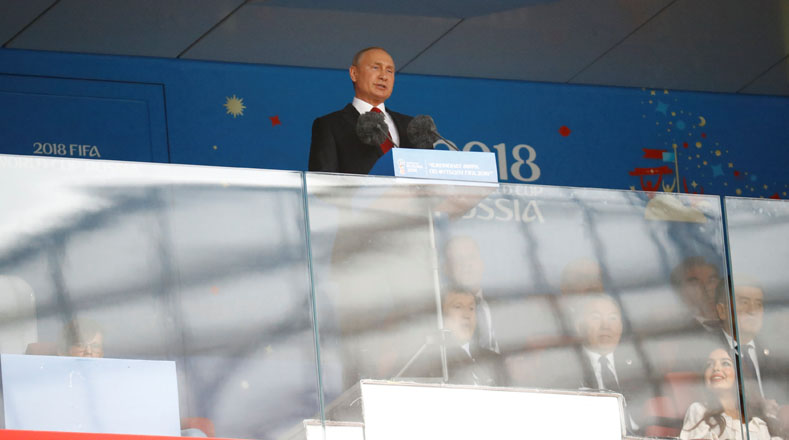 La asistencia de Vladimir Putin a la inauguración del Mundial es otro de los hechos destacados de la Copa Del Mundo Ruisa 2018