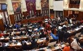 Los ministros fueron cuestionados con 12 preguntas por parte de los legisladores del partido MAS para aclarar las razones del caso Quiborax. 