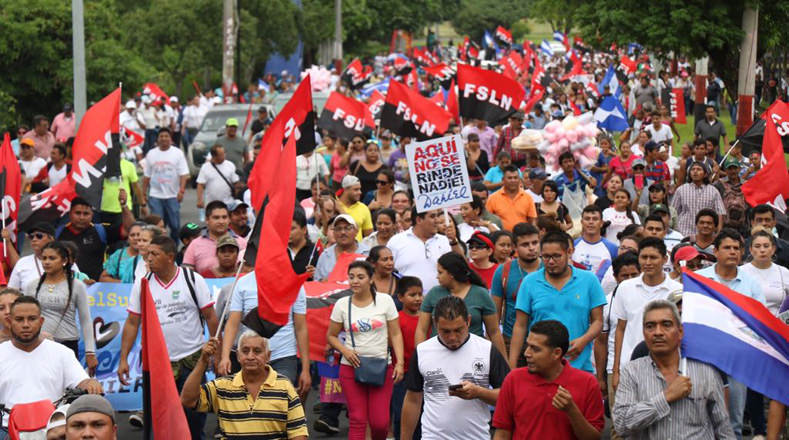También participaron familias de otros departamentos del país para respaldar el Gobierno del presidente de Nicaragua. 