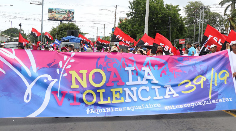 Marchan por amor a la paz y la seguridad en Nicaragua