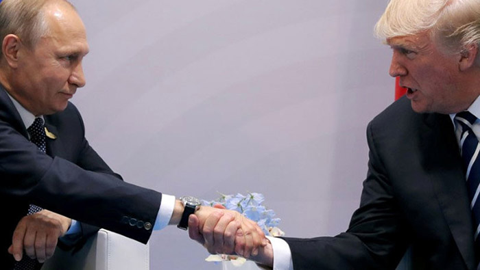 Ambos mandatarios se reunieron durante la cumbre del G20 en Hamburgo (Alemania), el 7 de julio de 2017.
