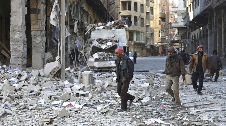 Las infraestructuras de las grandes ciudades de Siria están destruidas casi en un 70 por ciento a causa de los ataques propiciados en la guerra.