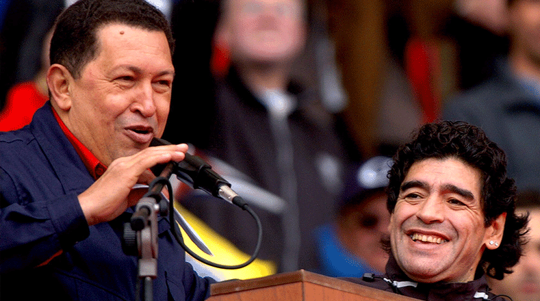 En noviembre de 2005 durante la IV Cumbre de las Américas realizada en Argentina, junto a otros líderes de la región, rechazó el Area de Libre Comercio de las Américas (ALCA), liderada por EE.UU. En la cumbre también estuvo presente el astro del fútbol, Diego Armando Maradona.