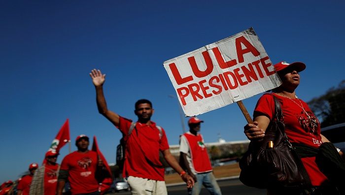 Lula da Silva tiene más de 30 por ciento de respaldo en las encuestas.