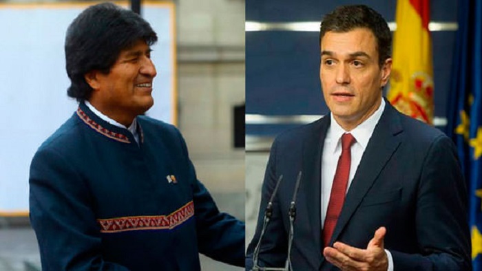 El presidente de Bolivia, Evo Morales y su homólogo español Pedro Sánchez se reunirán el próximo 28 de agosto en La Paz.
