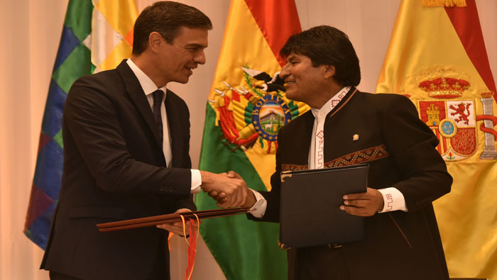 Ambos líderes destacaron la relación entre España y Bolivia.