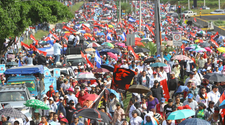 Este miércoles miles de nicaragüenses tomaron las calles de Managua (capital) para exigir justicia y reparación por las víctimas 