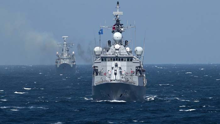 La OTAN incrementa su presencia militar en el Mediterráneo oriental.