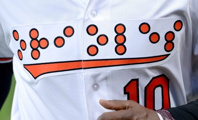 orioles braille jersey for sale