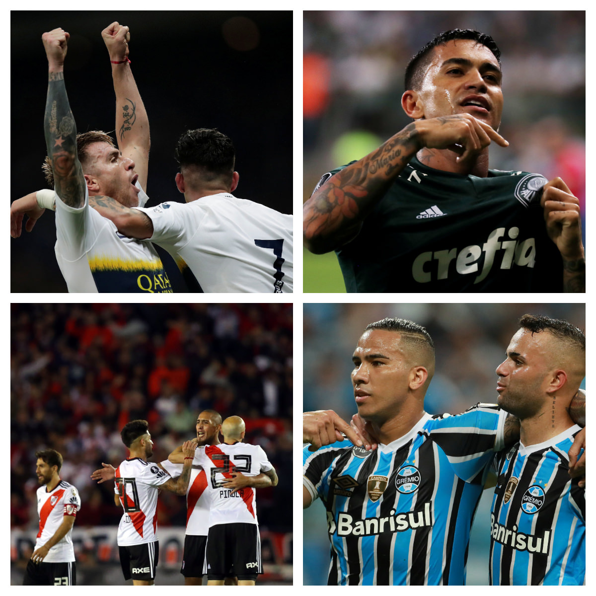 Boca-Palmeiras y River-Gremio son los cruces de la Copa Libertadores.