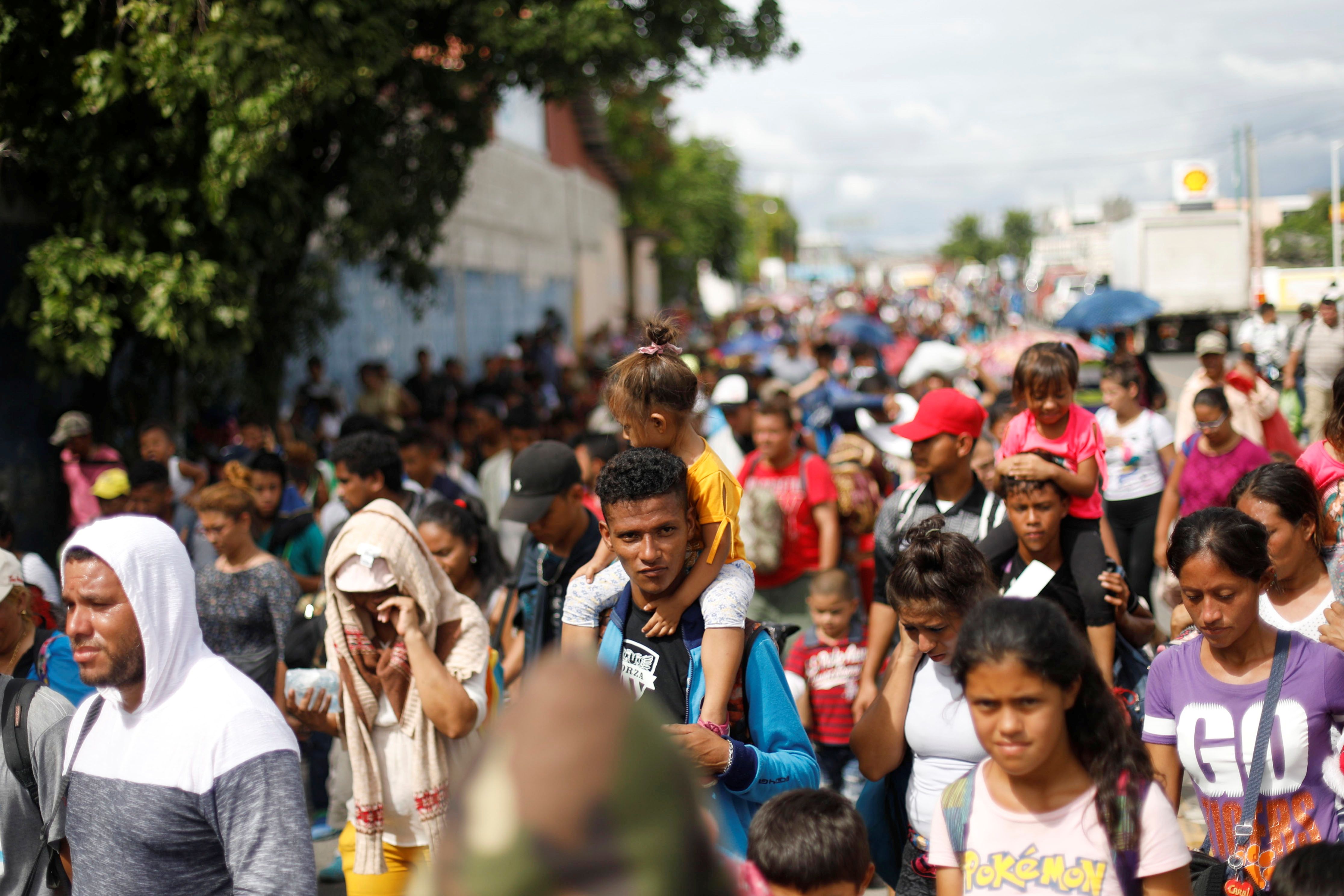Ruta de la caravana de migrantes centroamericanos