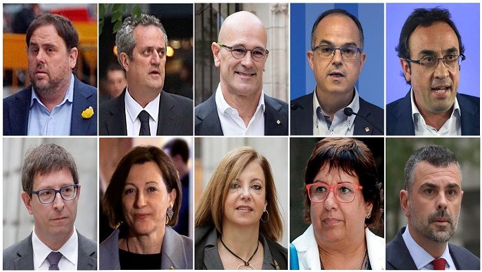 Los líderes catalanes imputados por la Fiscalía de España insisten en su inocencia.