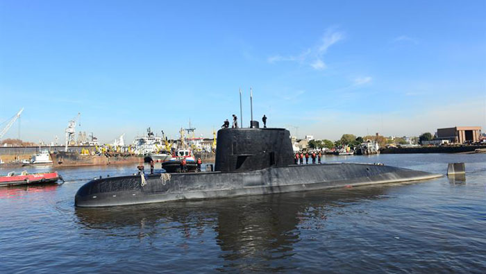 El submarino, que desapareció el 15 de noviembre de 2017, fue hallado en la madrugada del pasado sábado a 907 metros de profundidad.