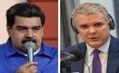 Pese a la contribución del Gobierno de Maduro (i) en el proceso de paz de Colombia, su homólogo Duque (d) continuamente busca la desestabilización y la afrenta contra Venezuela.
