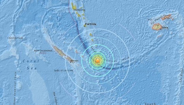 Nueva Caledonia se encuentra cerca del llamado Anillo de Fuego del Pacífico y de los volcanes submarinos de la Cuenca de Lau, por lo que los sismos son habituales.