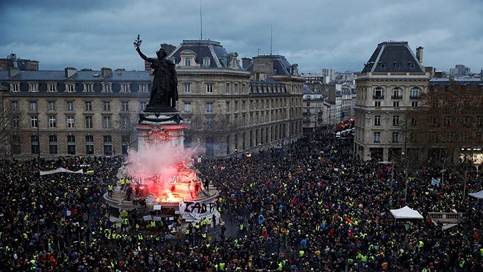 Más de 125.000 personas participaron en la cuarta movilización consecutiva en Francia.