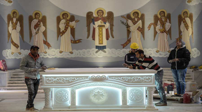 Decoración en el interior de la Catedral de la Natividad de Cristo.
