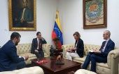 Esta reunión se produjo en el marco de la creación del Grupo de Contacto Internacional sobre la situación de Venezuela.