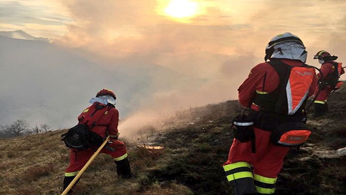 Más de 700 personas colaboran en las labores de extinción de los incendios en España.