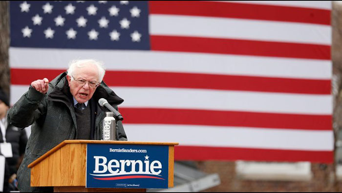 En su primer mitin electoral Sanders convocó a miles de sus seguidores en Brooklyn, Nueva York.