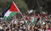 La sucesión de manifestaciones ininterrumpidas logró visibilizar ante el mundo la lucha del pueblo palestino.
