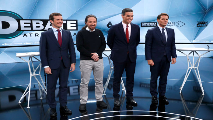 Este martes se hizo el segundo debate en España, de cara a las elecciones del domingo.