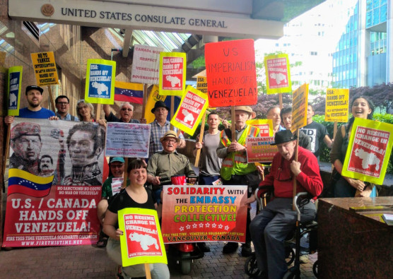 Manifestantes mostraron solidaridad con los huéspedes de la embajada de Venezuela en EE.UU
