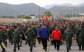 El jefe de Estado venezolano encabezó la marcha por la Lealtad Militar con 6.500 efectivos castrenses.