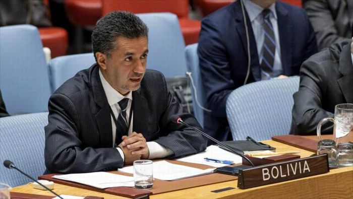 El diplomático boliviano reiteró su compromiso en trabajar por el desarme y la no proliferación de armas.