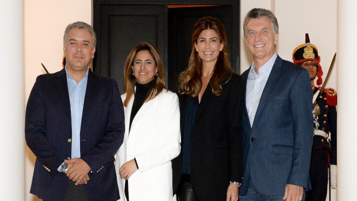 El presidente colombiano Iván Duque realiza su primera visita oficial a Argentina.