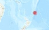 "Existe amenaza de tsunami para las zonas del Pacífico ubicadas cerca del terremoto", indicó el Centro de Alerta de Tsunamis del Pacífico.