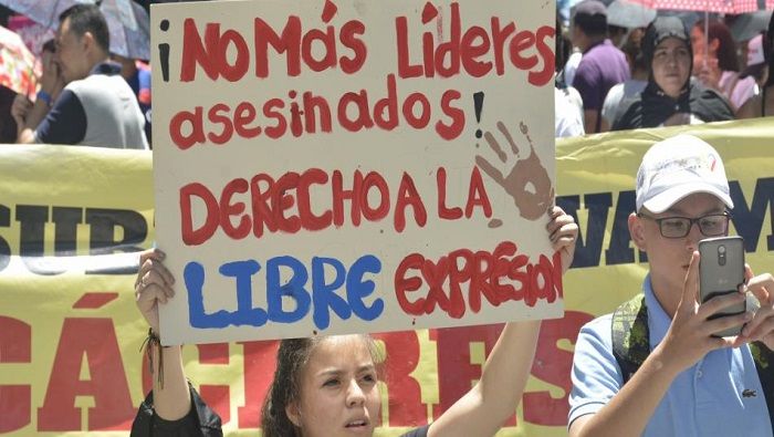 Organizaciones exigen al Gobierno de Colombia tomar medidas para frenar la escalada de asesinatos. Sólo en 2019 han muerto más de 76 líderes sociales.