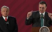 El presidente Andrés Manuel López Obrador (i) reconoció la labor de los mexicanos que realizan los inmigrantes mexicanos a la economía del país