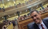 El candidato a presidente del Gobierno español, Pedro Sánchez, llega al Congreso para el debate de investidura.