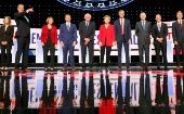 Los aspirantes presidenciales del Partido Demócrata de EE.UU. sostuvieron la noche del martes el primero de dos debates.