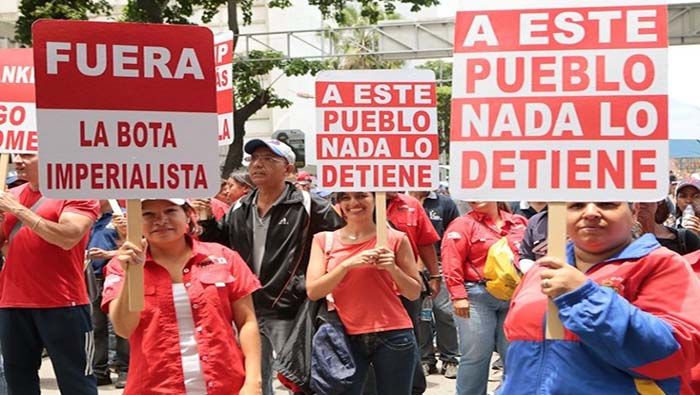 Venezolanos rechazan el bloqueo total de EE.UU. contra el país suramericano