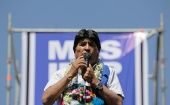 Evo  Morales es el candidato que más crece en la intención de voto y le saca 18 puntos de ventaja al candidato de la oposición Carlos Mesa.