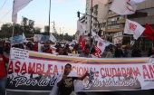 Ecuatorianos marcharon este jueves por las calles de Quito en rechazo a las políticas del presidente Moreno.