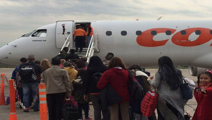 El vuelo estaba comunicado con anticipación y contaba con el abastecimiento de combustible pagado para llevar a Venezuela a más de cien emigrados de la nación sudamericana.