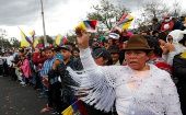 Indígenas ecuatorianos se mantienen concentrados en Quito, Ecuador, y anuncian que mantendrán la movilización hasta que Moreno revoque sus medidas económicas. 