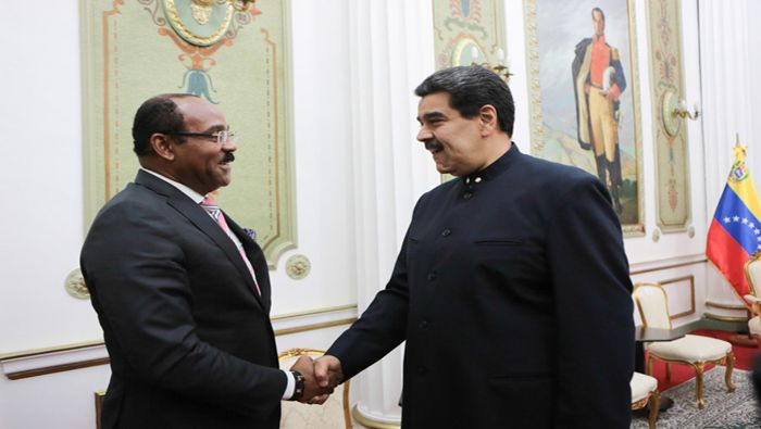 Ambas autoridades conversaron sobre proyectos para el desarrollo de los dos países, ante el bloqueo comercial y financiero impuesto por EE.UU.